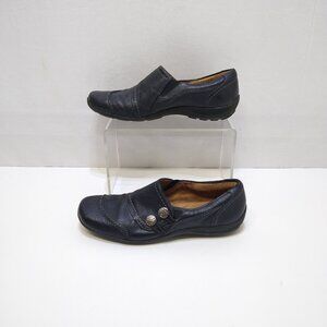 Naturalizer Leather Slip-On Shoes Button Detailing Womens Sz 8.5 Casual Business